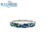 14KWG Ring w/ Sapphires and Diamonds - Sz. 6.75